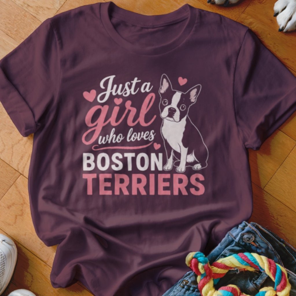 Just a Girl Who Loves Boston Terriers Shirt - The Pawsitive Initiative