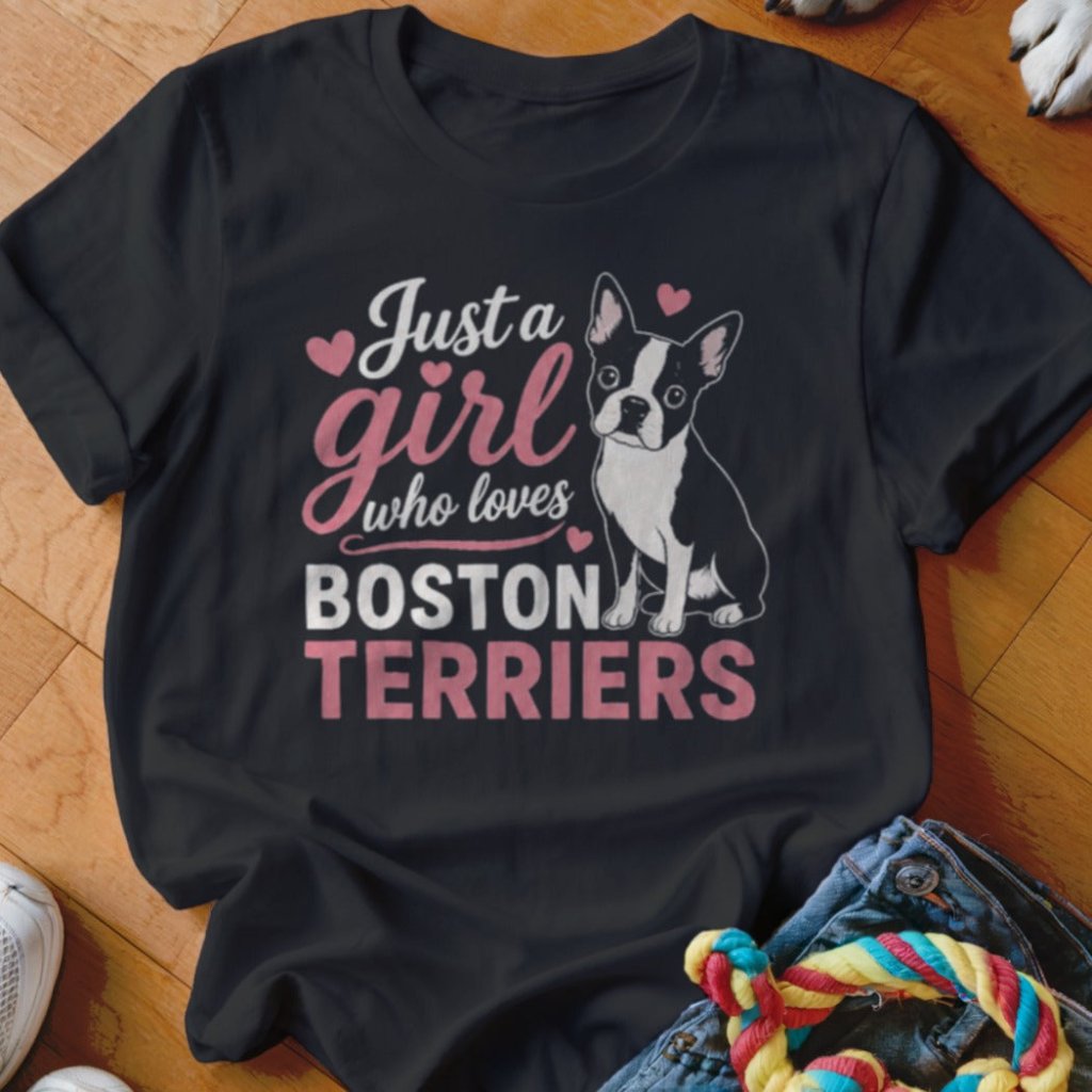 Just a Girl Who Loves Boston Terriers Shirt - The Pawsitive Initiative
