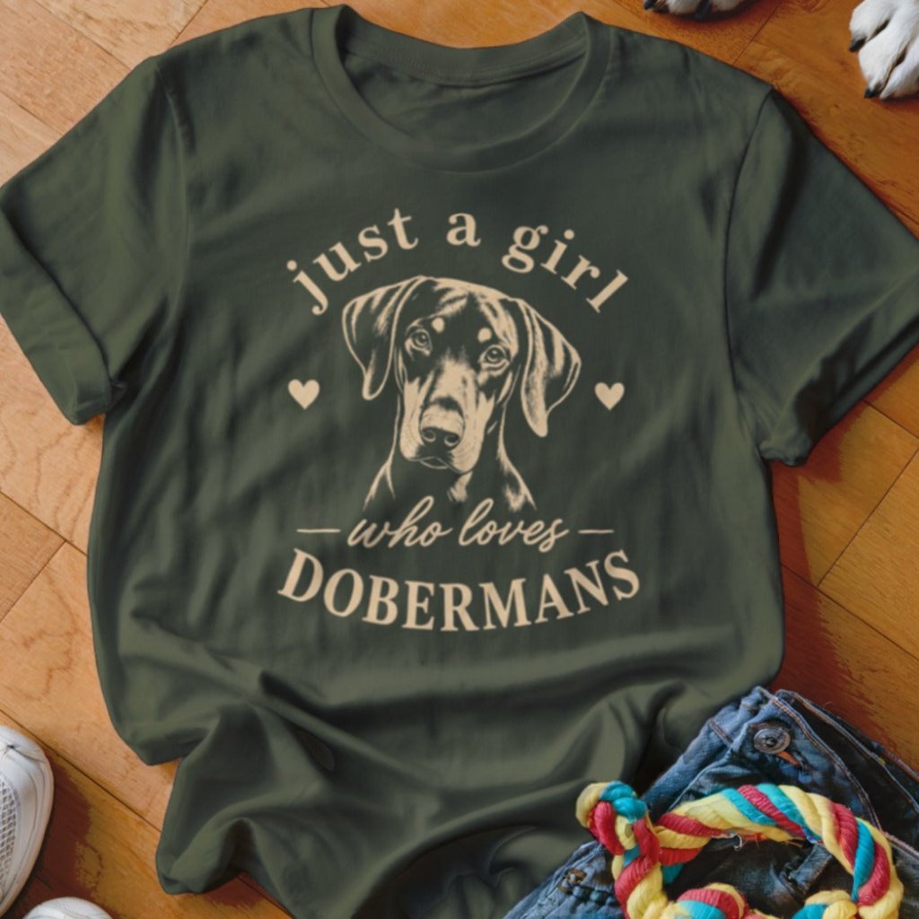 Just A Girl Who Loves Dobermans Shirt - The Pawsitive Initiative