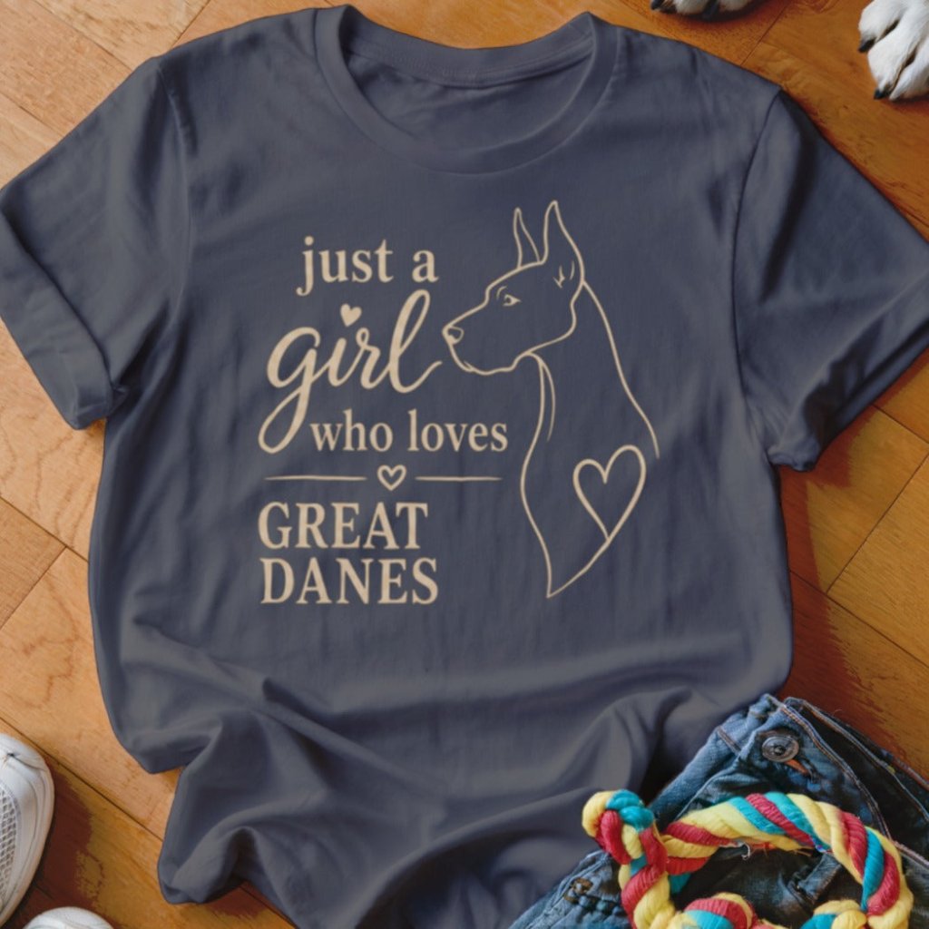 Just A Girl Who Loves Great Danes Shirt - The Pawsitive Initiative