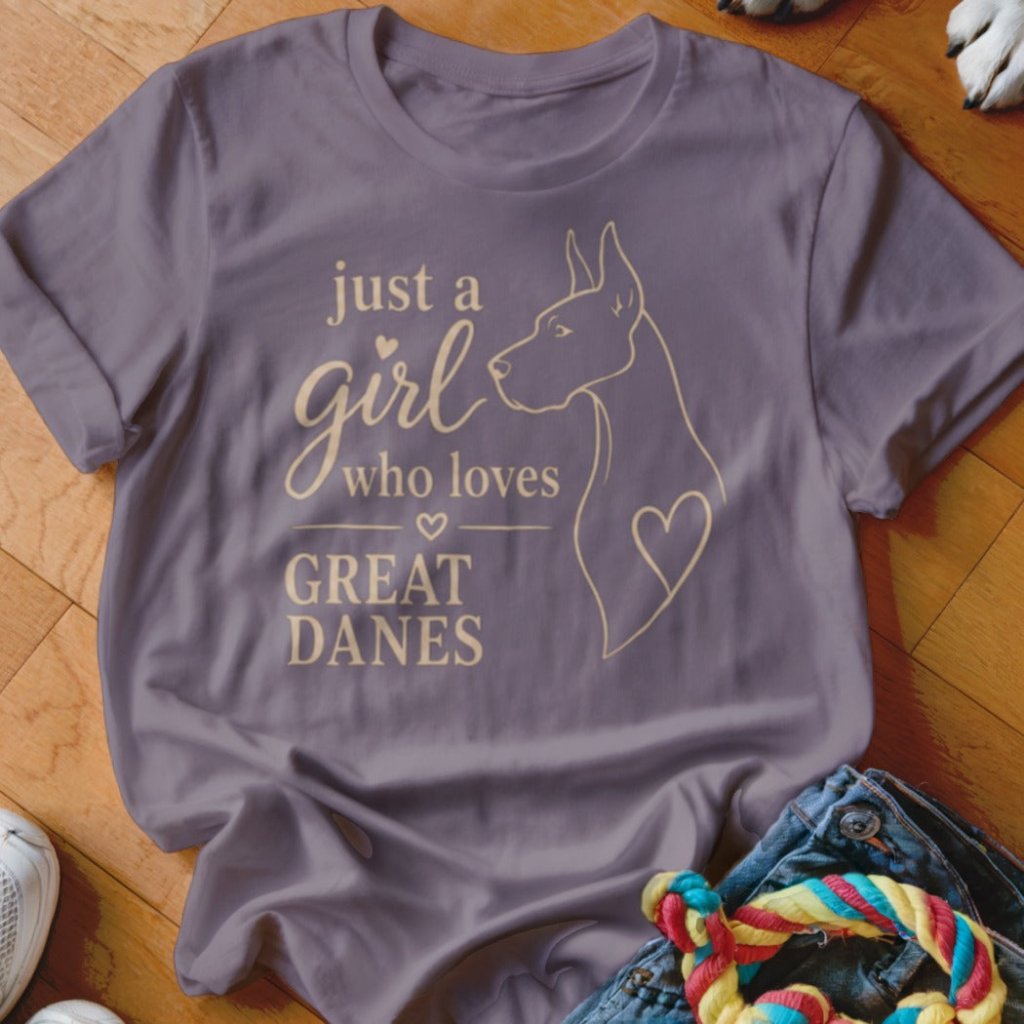 Just A Girl Who Loves Great Danes Shirt - The Pawsitive Initiative