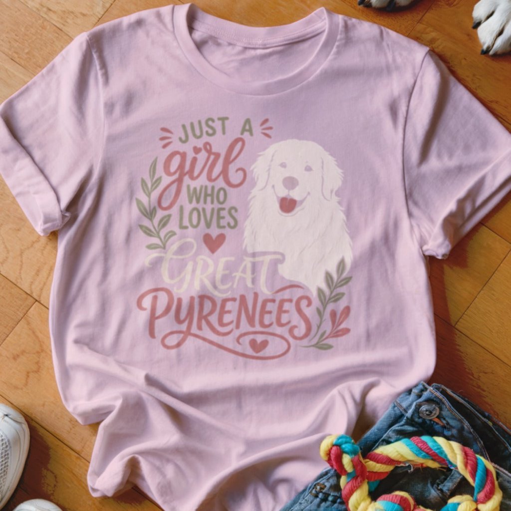 Just a Girl Who Loves Great Pyrenees Shirt - The Pawsitive Initiative