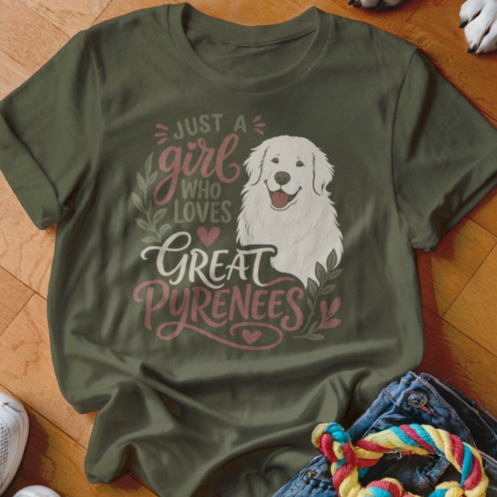 Just a Girl Who Loves Great Pyrenees Shirt - The Pawsitive Initiative