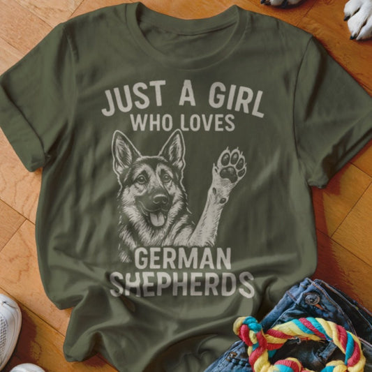 Just a Girl Who Loves GSD Shirt - The Pawsitive Initiative