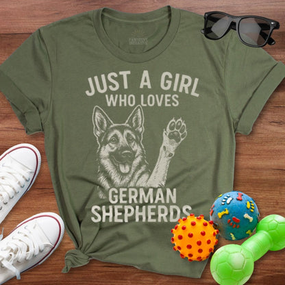 Just a Girl Who Loves GSD Shirt - The Pawsitive Initiative