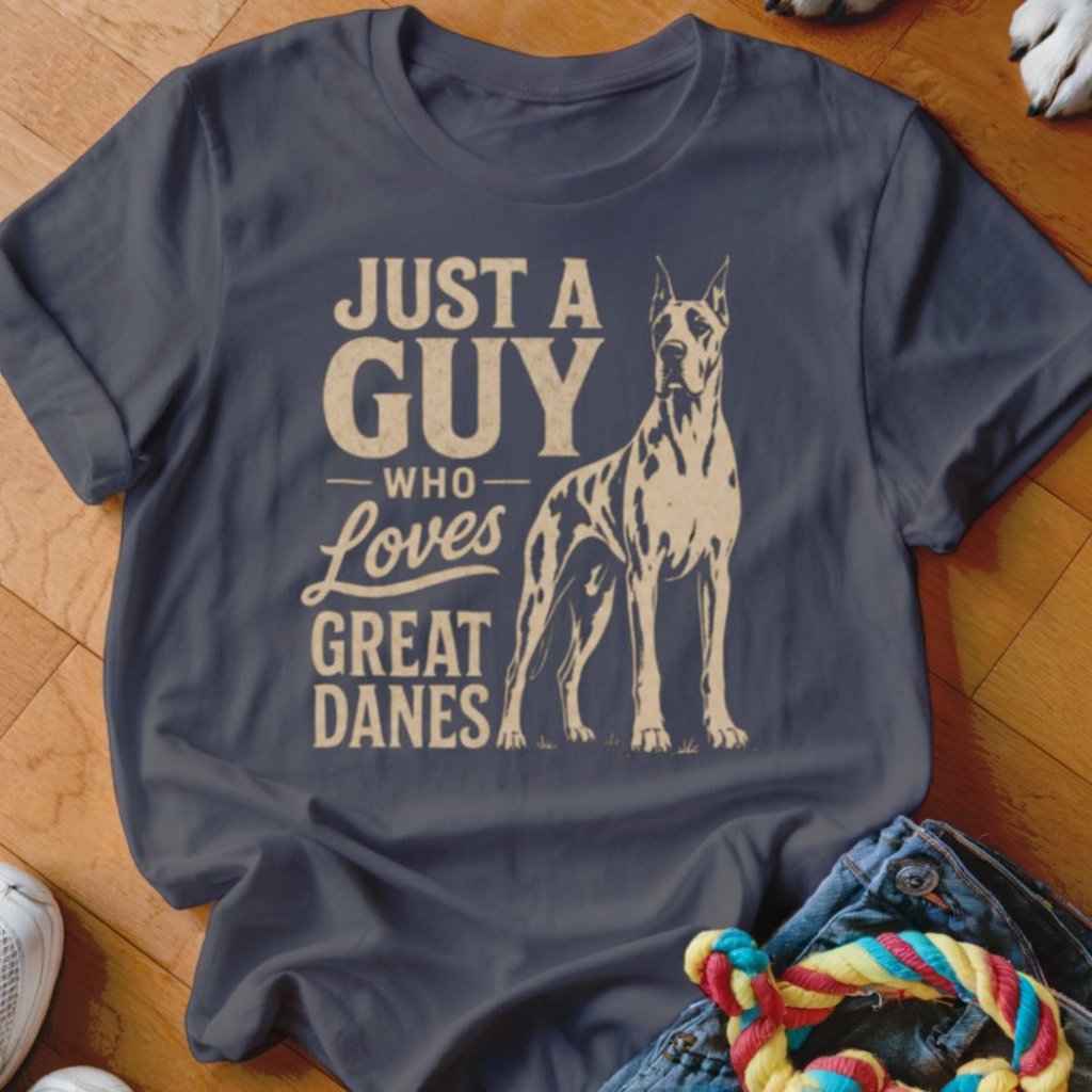 Just A Guy Who Loves Great Danes Shirt - The Pawsitive Initiative