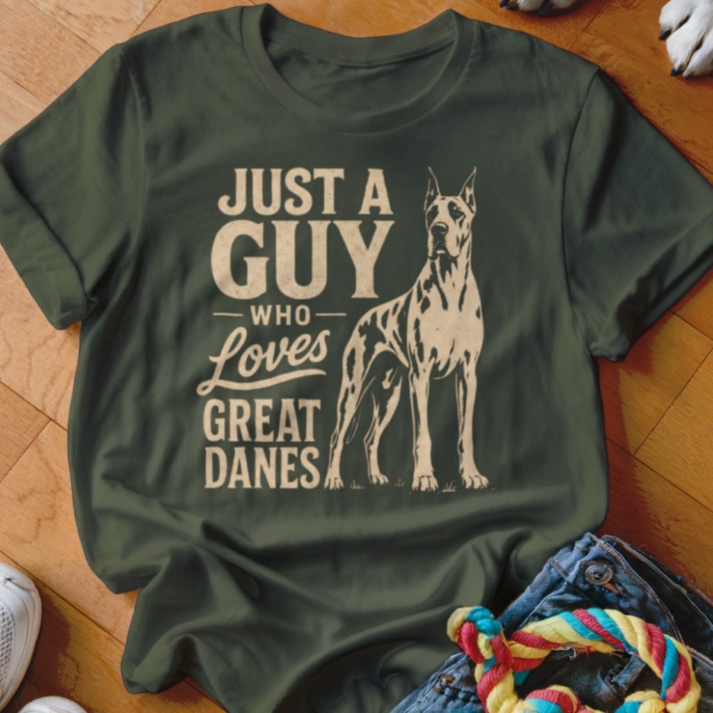 Just A Guy Who Loves Great Danes Shirt - The Pawsitive Initiative