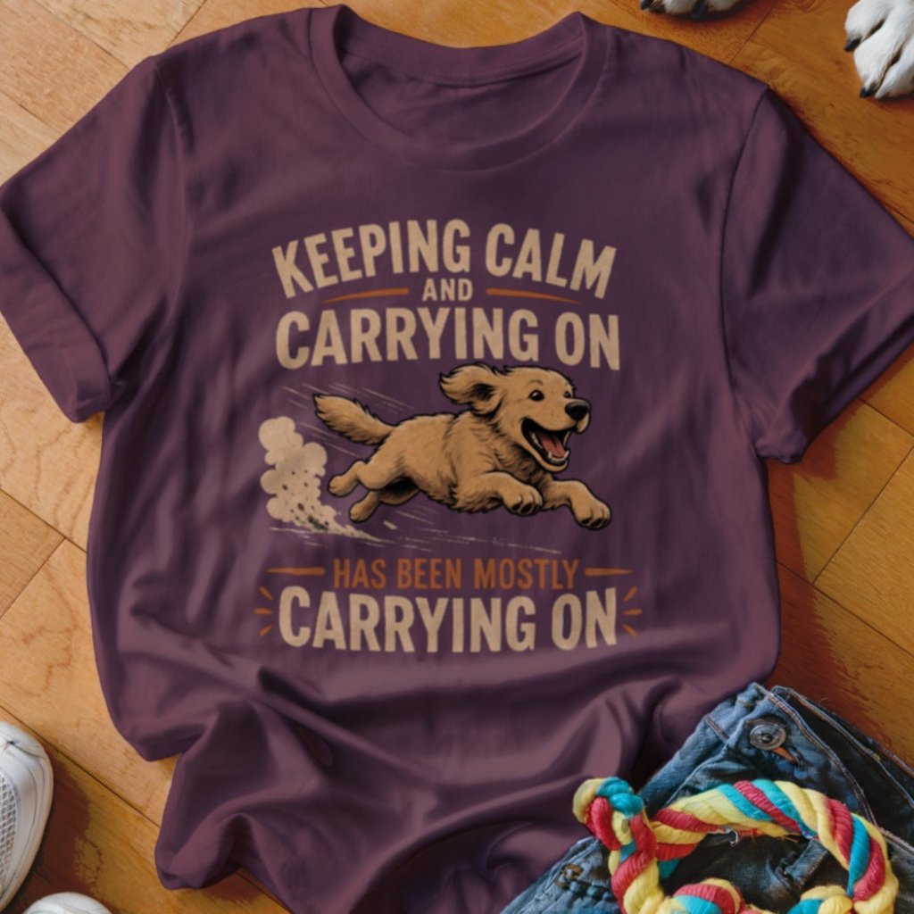Keep Calm and Carrying On Shirt - The Pawsitive Initiative