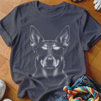 Kelpie in Aviators Shirt - The Pawsitive Initiative