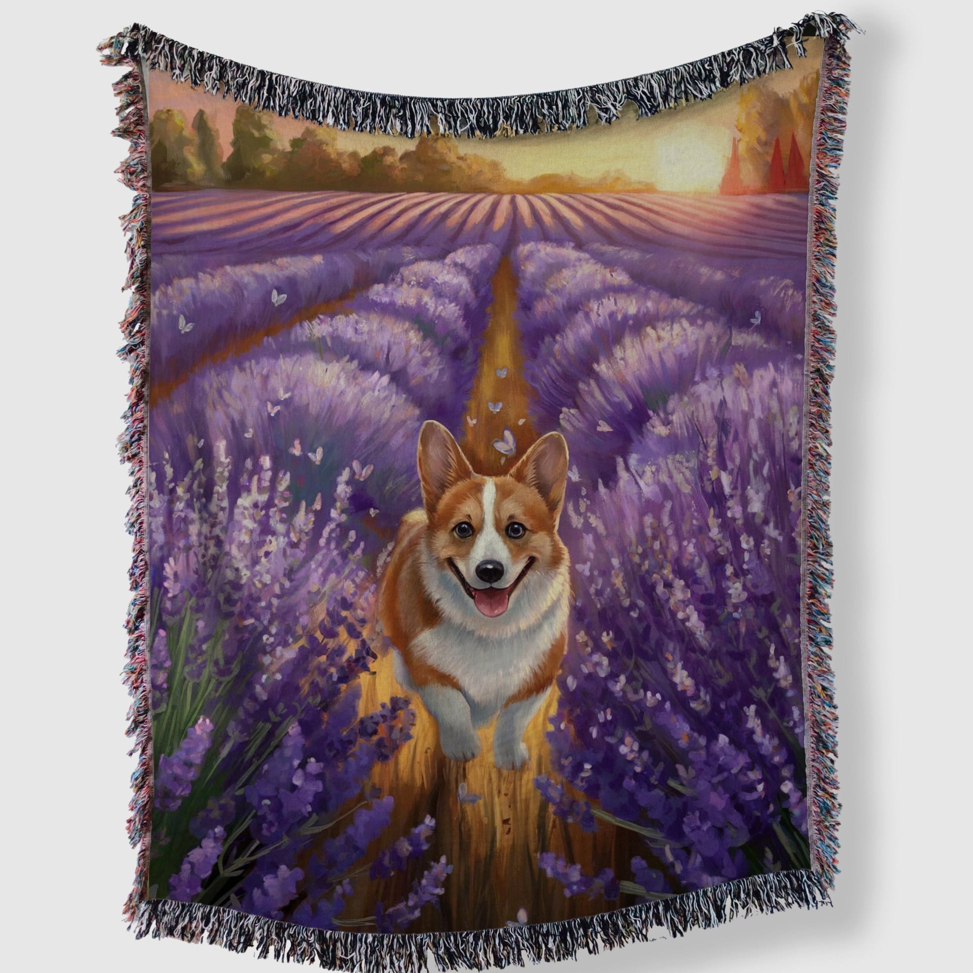 Lavender Corgi Blanket - The Pawsitive Initiative