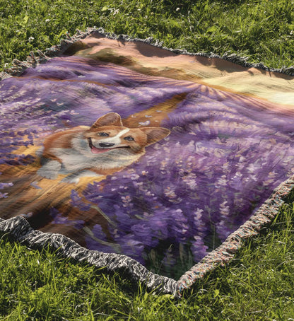 Lavender Corgi Blanket - The Pawsitive Initiative