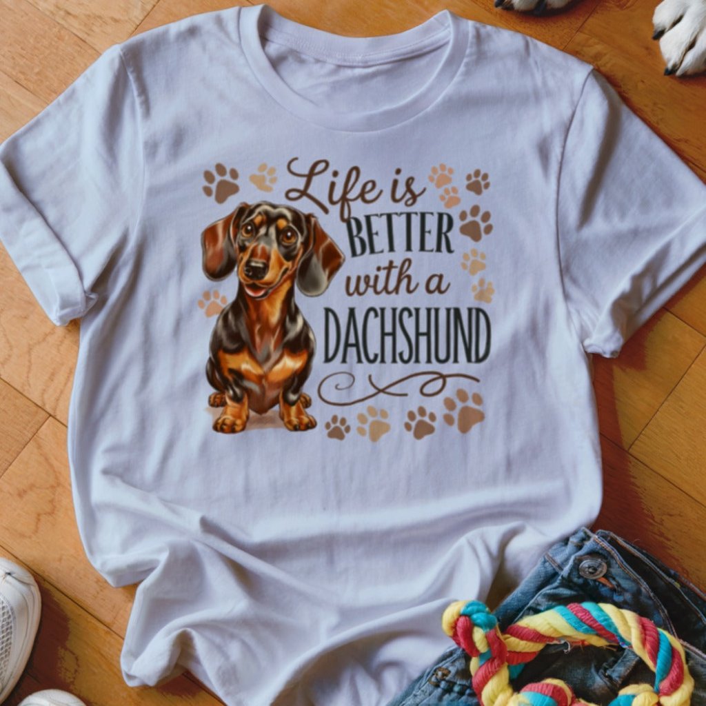 Life is Better With A Dachshund Shirt - The Pawsitive Initiative