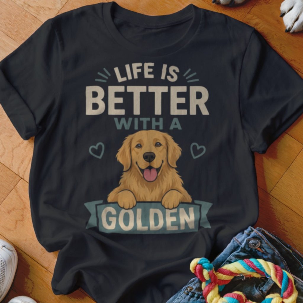 Life Is Better With A Golden Shirt - The Pawsitive Initiative