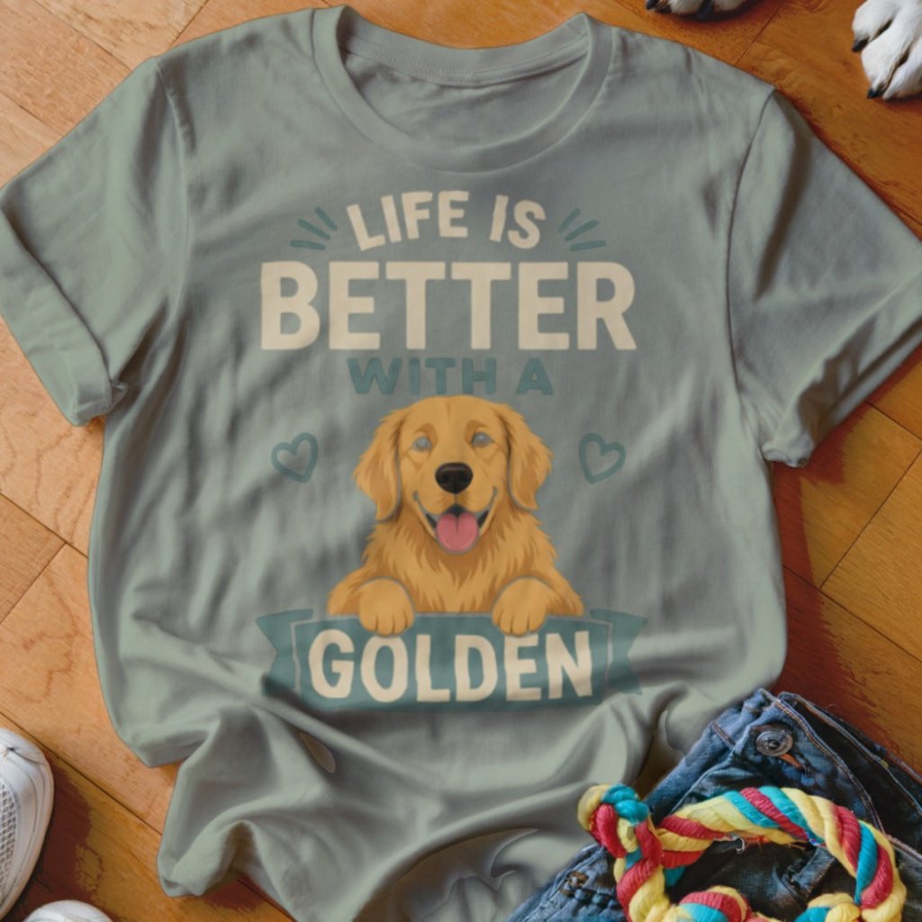 Life Is Better With A Golden Shirt - The Pawsitive Initiative