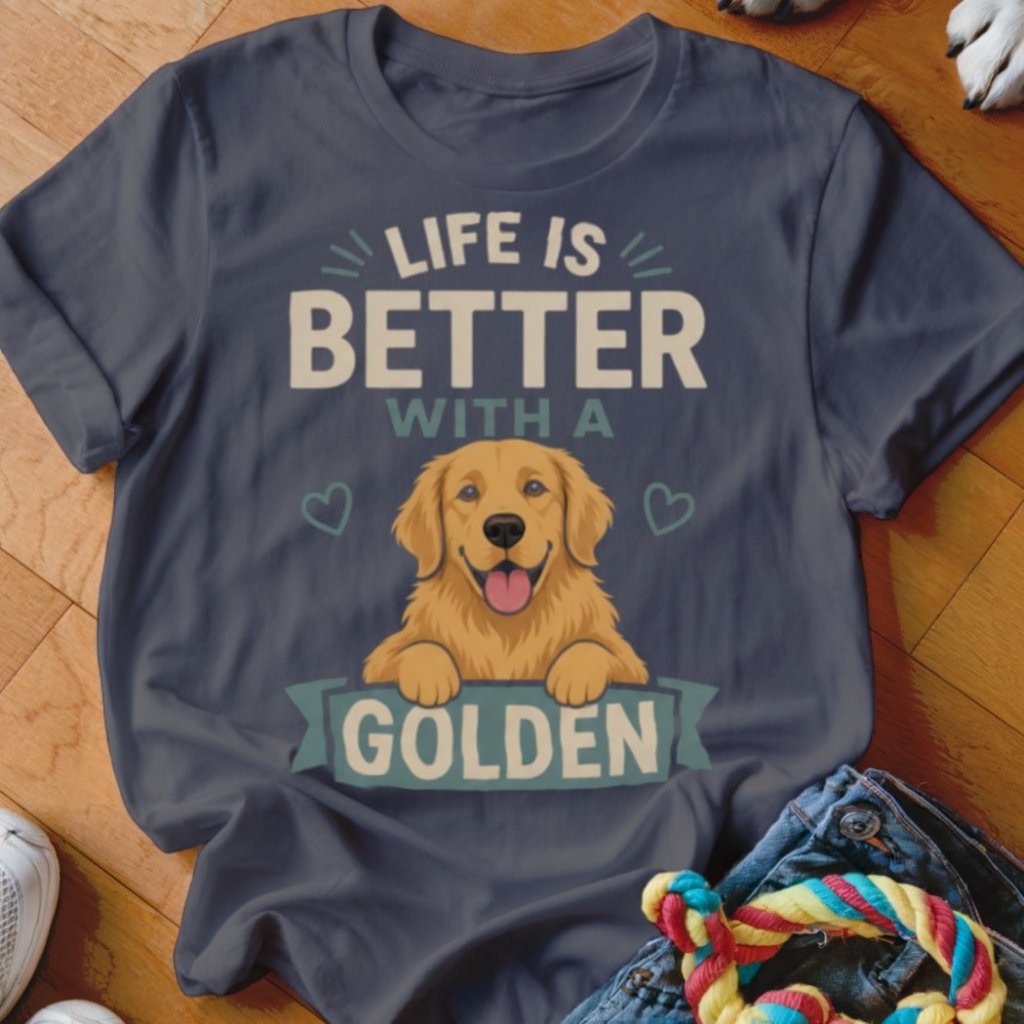 Life Is Better With A Golden Shirt - The Pawsitive Initiative