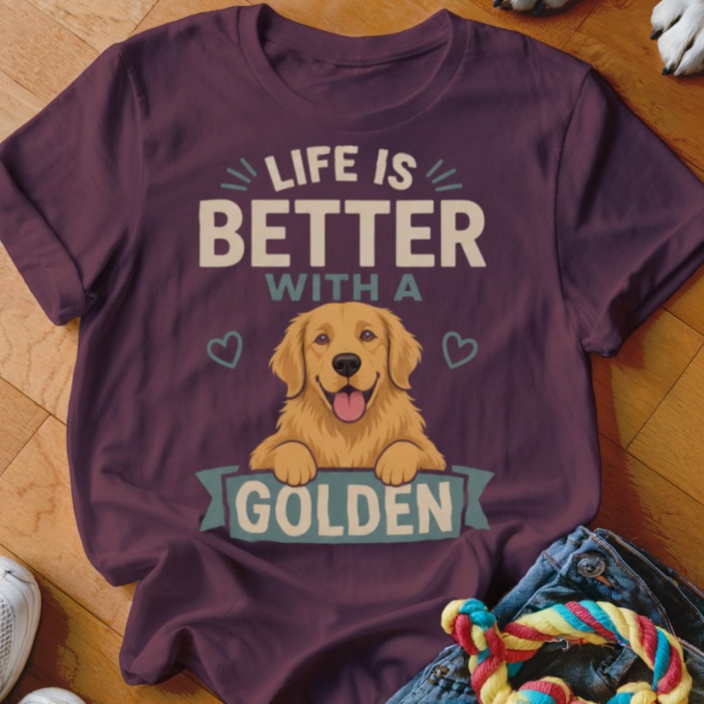Life Is Better With A Golden Shirt - The Pawsitive Initiative