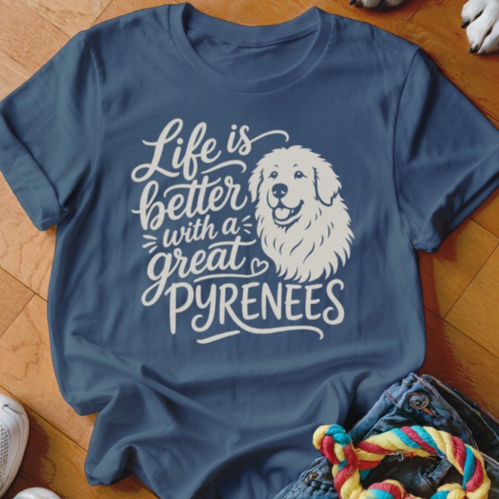 Life is Better With a Great Pyrenees Shirt - The Pawsitive Initiative