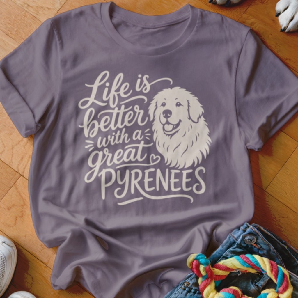 Life is Better With a Great Pyrenees Shirt - The Pawsitive Initiative