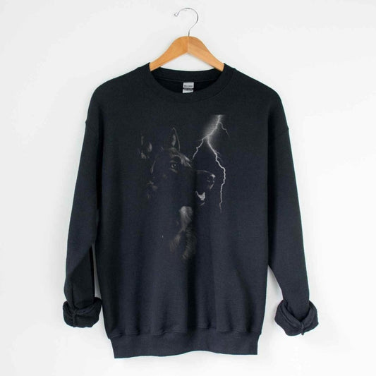 Lightning Shepherd Silhouette Sweatshirt - The Pawsitive Initiative