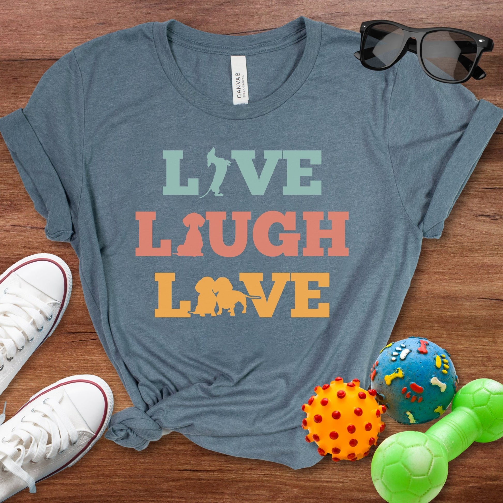 Live Laugh Doxie Shirt - The Pawsitive Initiative