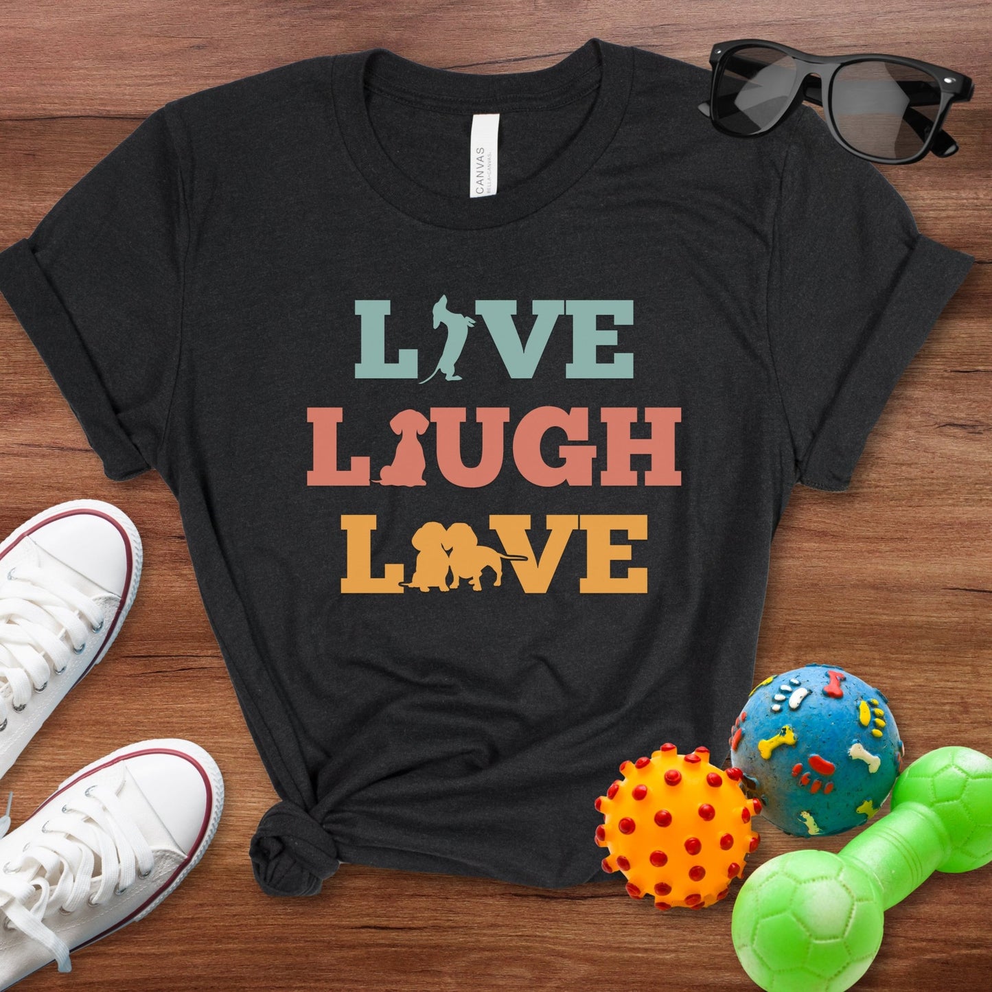 Live Laugh Doxie Shirt - The Pawsitive Initiative