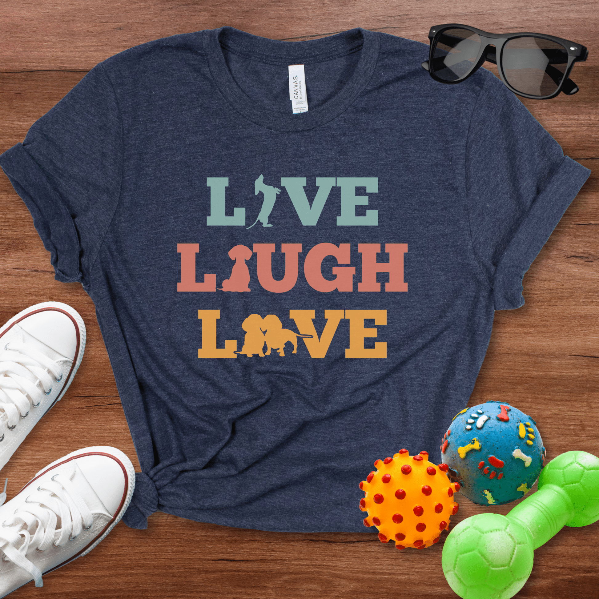 Live Laugh Doxie Shirt - The Pawsitive Initiative