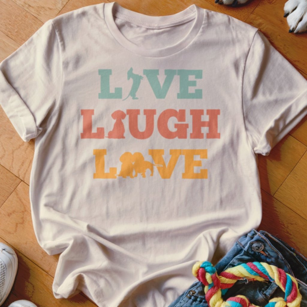 Live Laugh Love Doxie Shirt - The Pawsitive Initiative