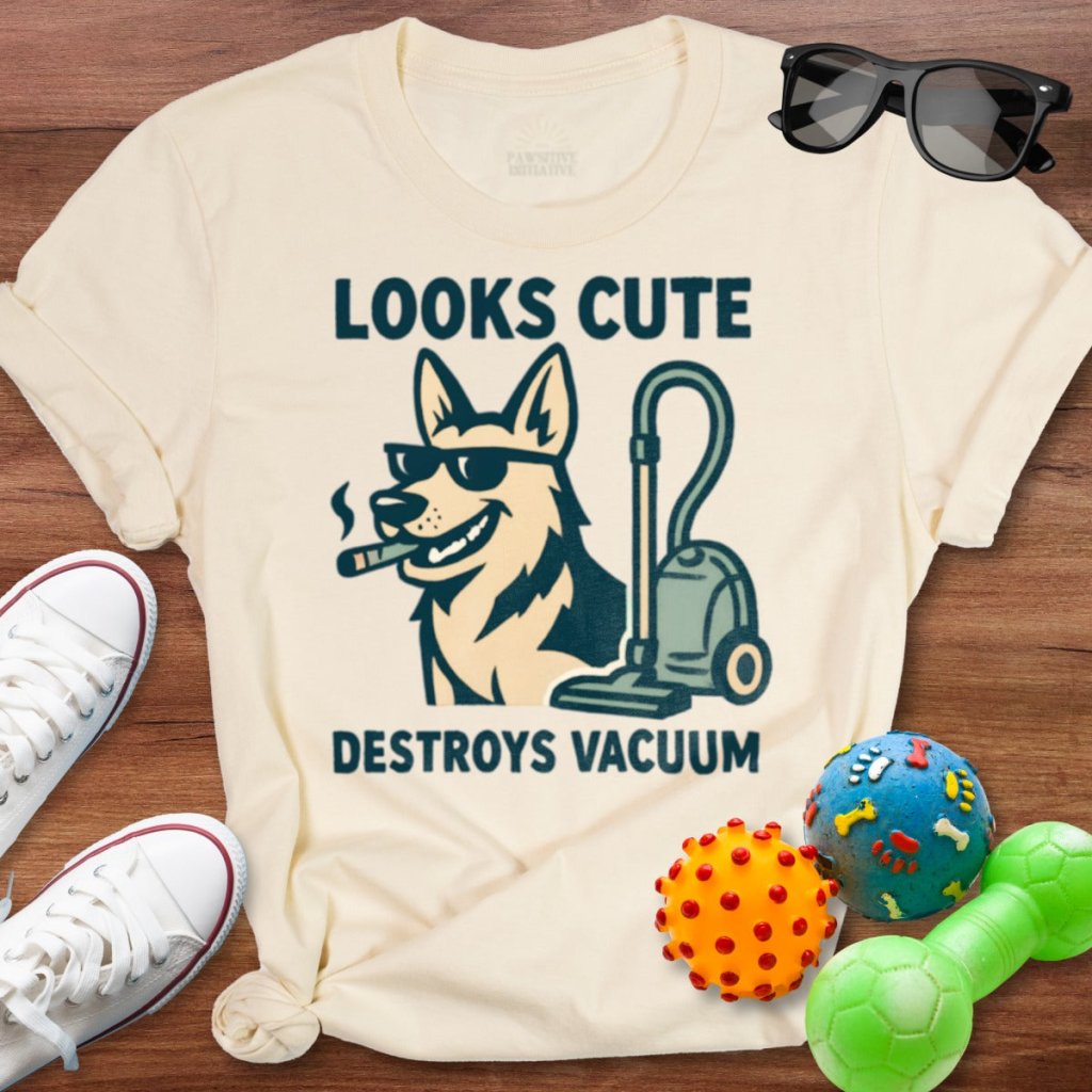 Looks Cute Destroys Vacuum Shirt - The Pawsitive Initiative