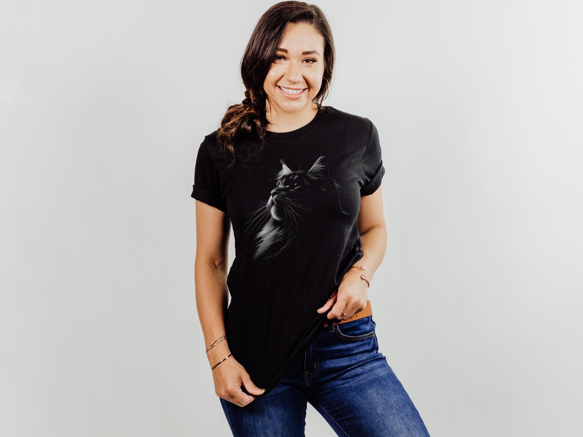 Main Coon Silhouette Shirt - The Pawsitive Initiative
