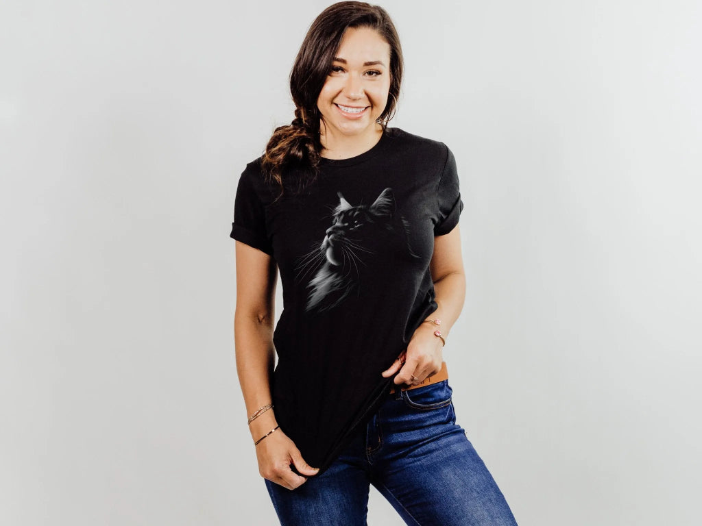 Main Coon Silhouette Shirt - The Pawsitive Initiative