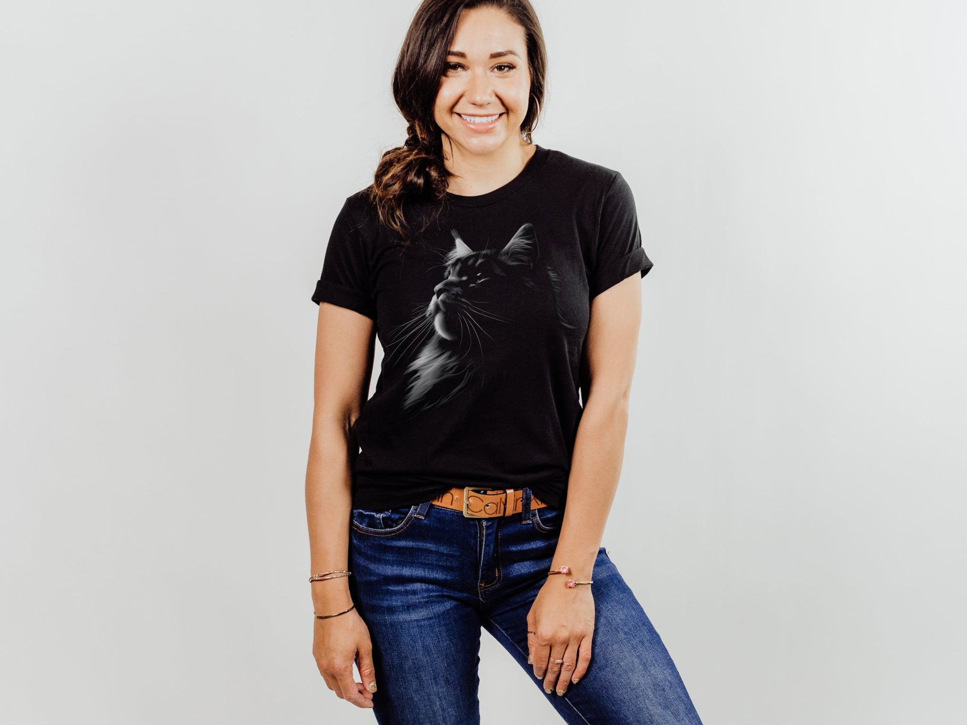 Main Coon Silhouette Shirt - The Pawsitive Initiative