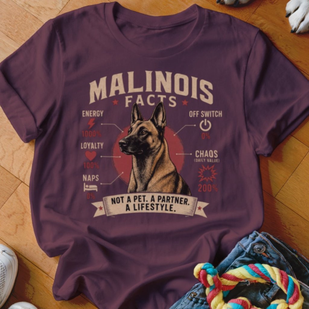 Malinois Facts Shirt - The Pawsitive Initiative