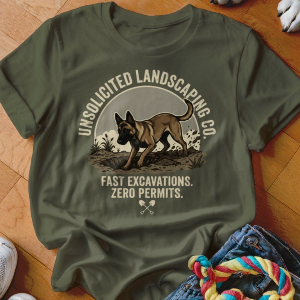 Malinois Unsolicited Landscaping Co Shirt - The Pawsitive Initiative