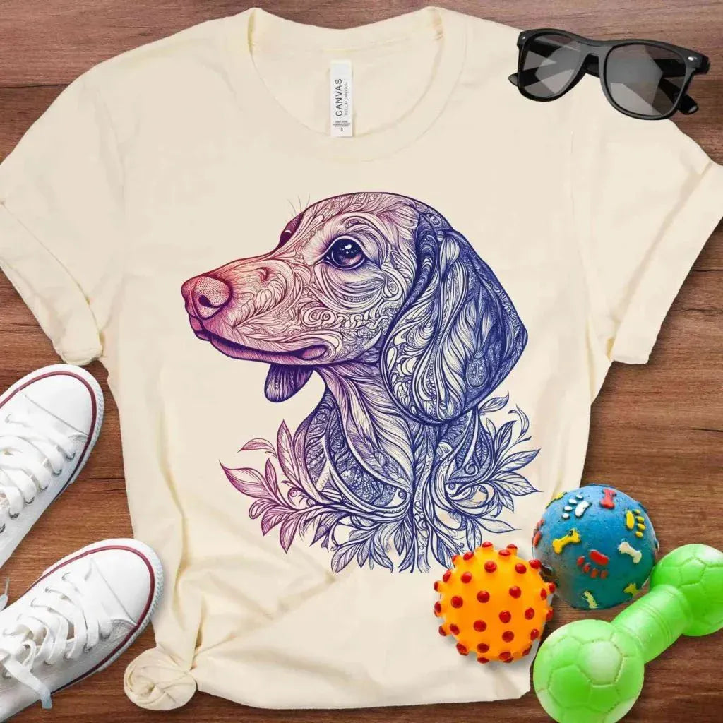 Mandala Doxie Shirt - The Pawsitive Initiative