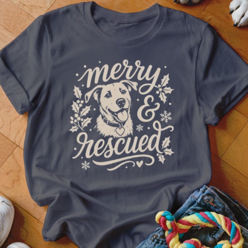 Merry & Rescued Shirt - The Pawsitive Initiative