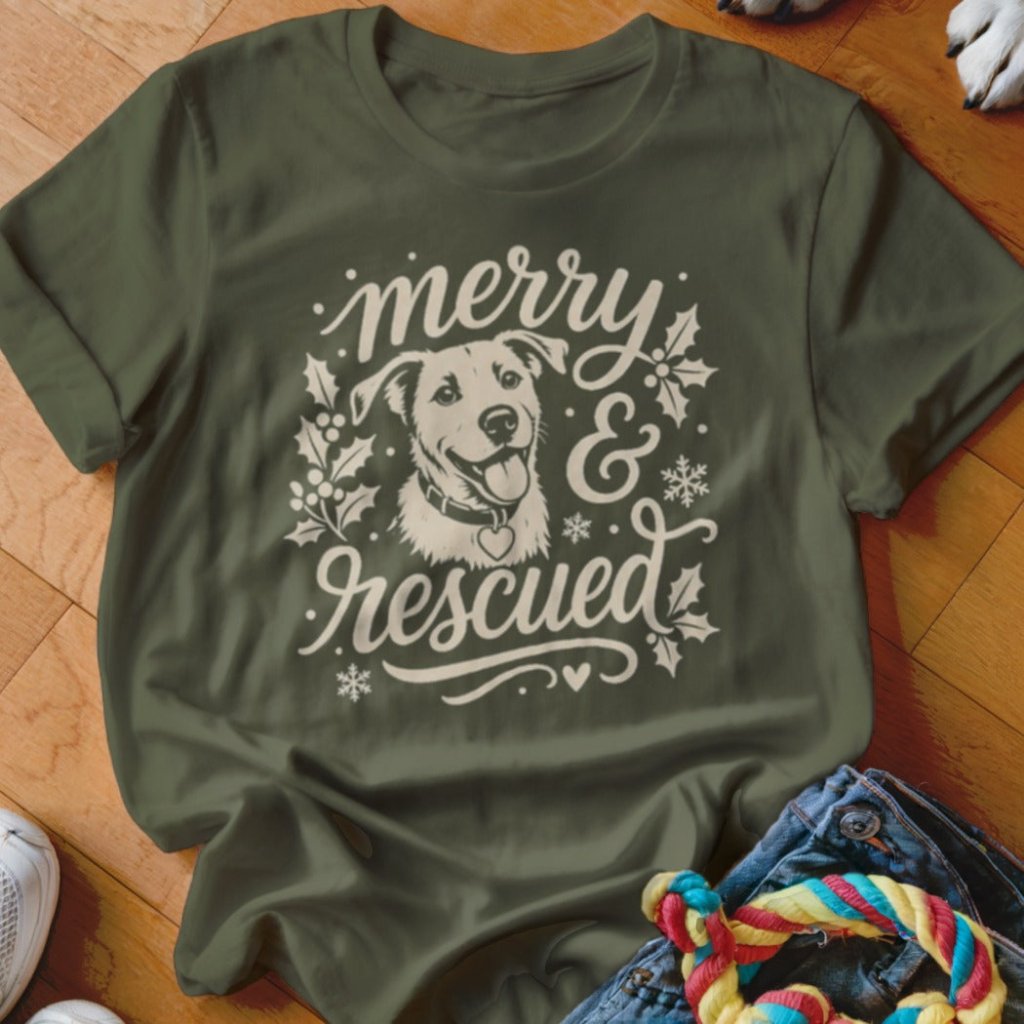 Merry & Rescued Shirt - The Pawsitive Initiative