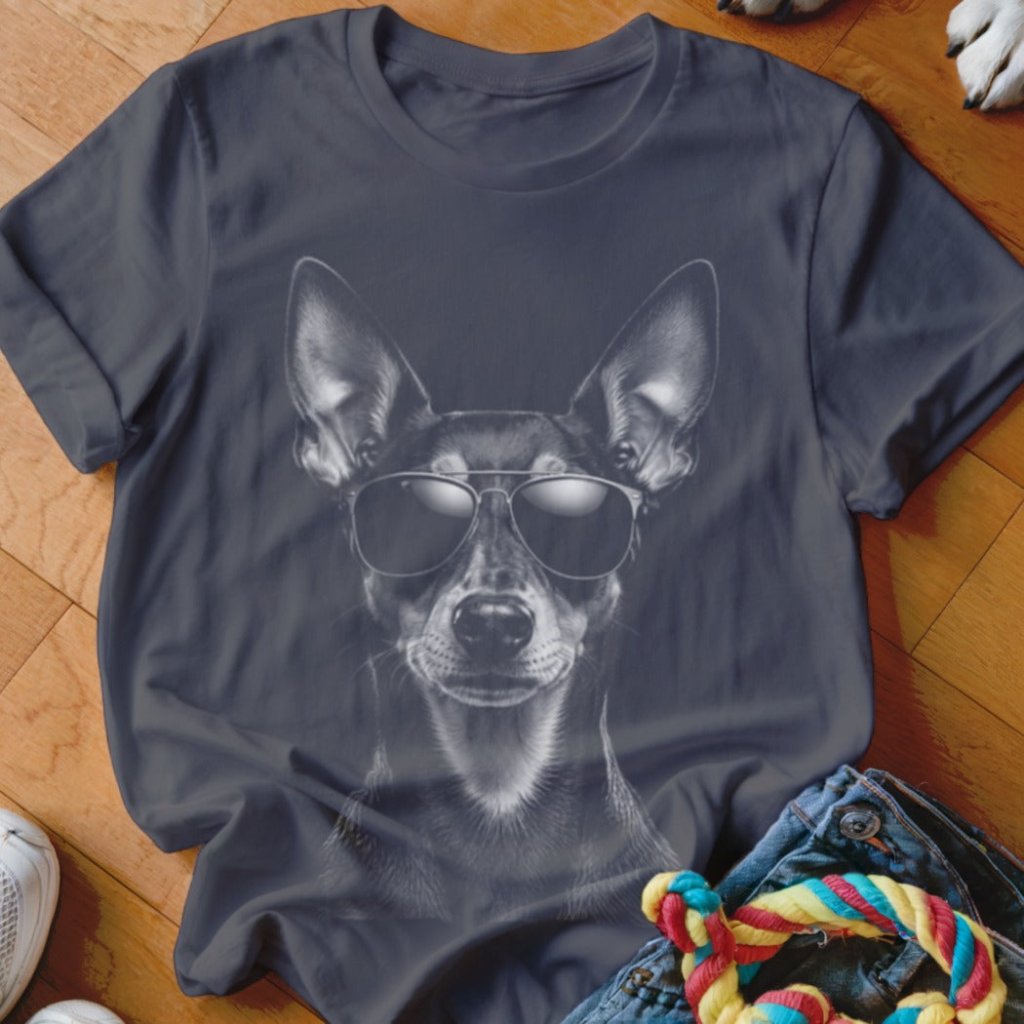 Min Pin in Aviators Shirt - The Pawsitive Initiative
