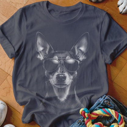 Min Pin in Aviators Shirt - The Pawsitive Initiative