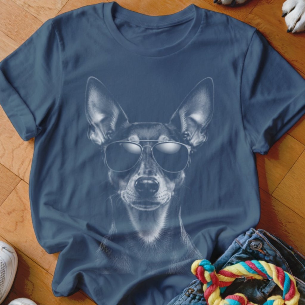 Min Pin in Aviators Shirt - The Pawsitive Initiative