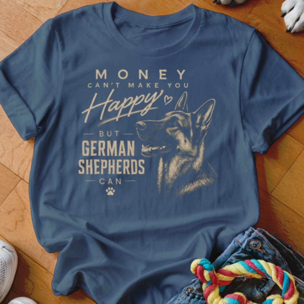 Money Can't Make You Happy But German Shepherds Can Shirt - The Pawsitive Initiative