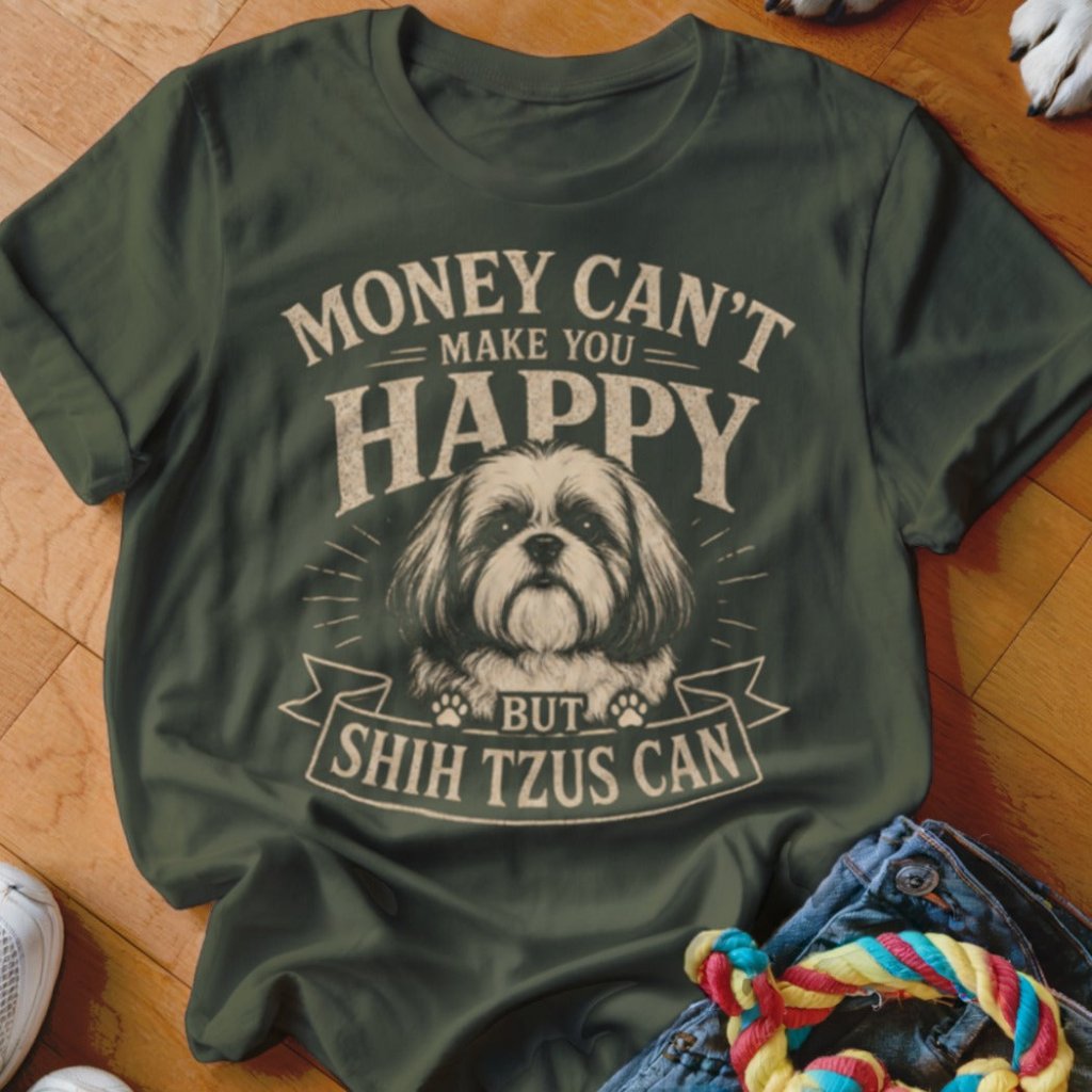 Money Can't Make You Happy But Shih Tzus Can Shirt - The Pawsitive Initiative