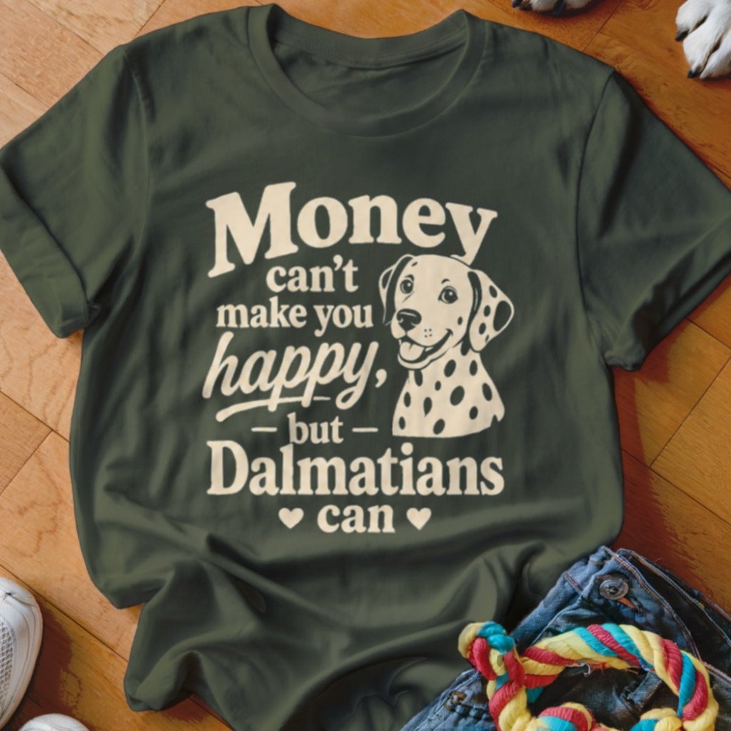 Money Can't Make You Happy Dalmatian Shirt - The Pawsitive Initiative