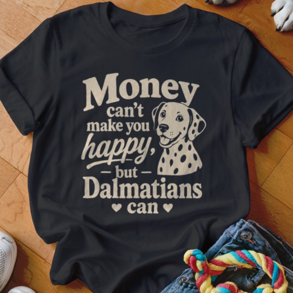 Money Can't Make You Happy Dalmatian Shirt - The Pawsitive Initiative
