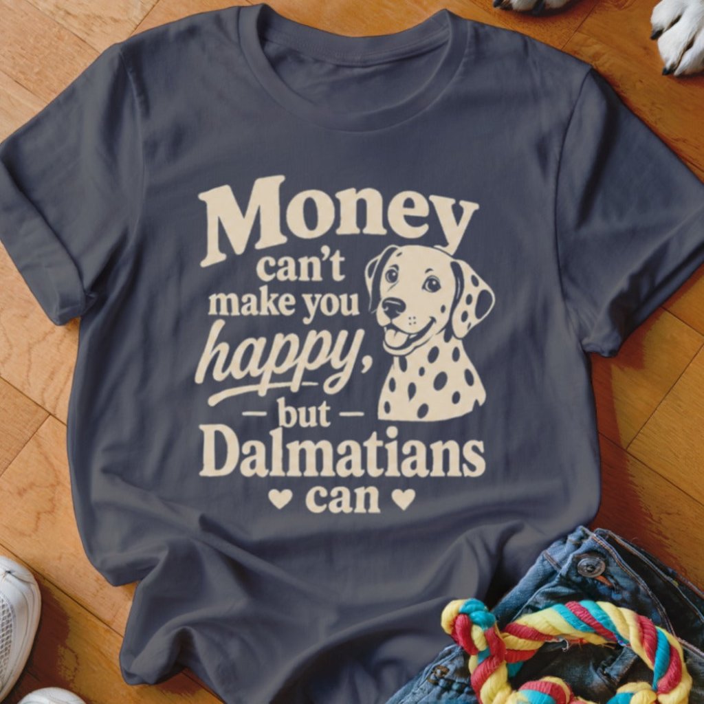 Money Can't Make You Happy Dalmatian Shirt - The Pawsitive Initiative