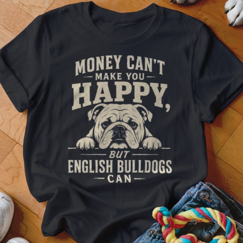 Money Can't Make You Happy English Bulldogs Shirt - The Pawsitive Initiative