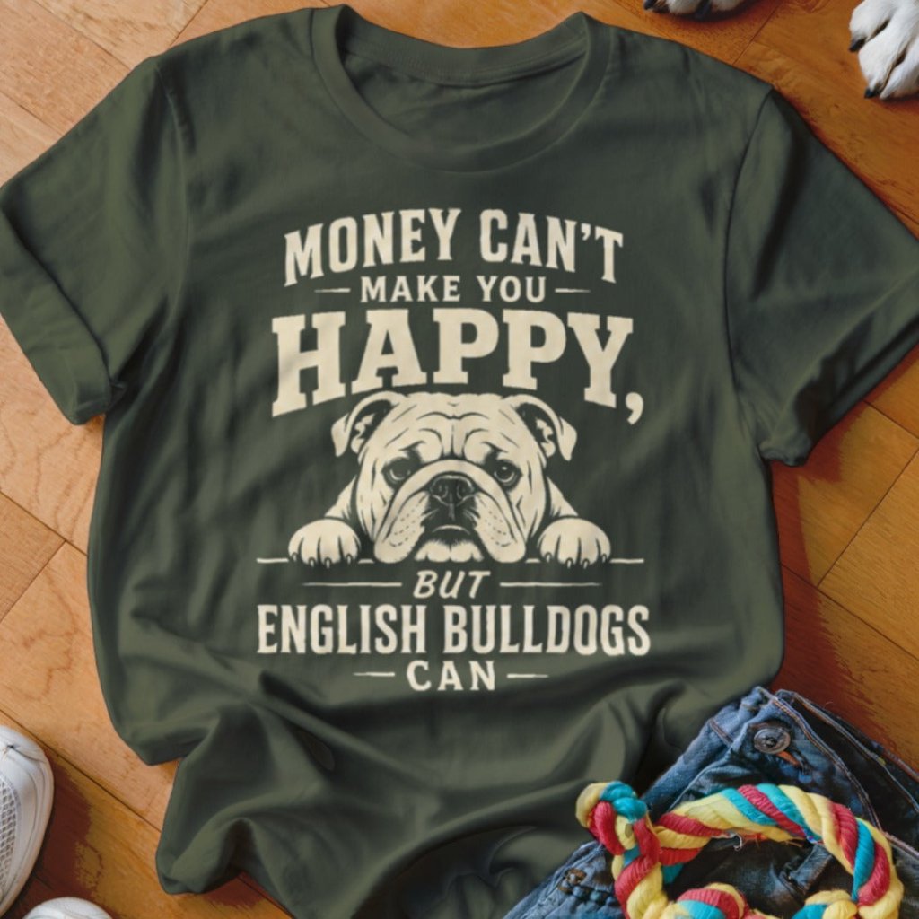 Money Can't Make You Happy English Bulldogs Shirt - The Pawsitive Initiative