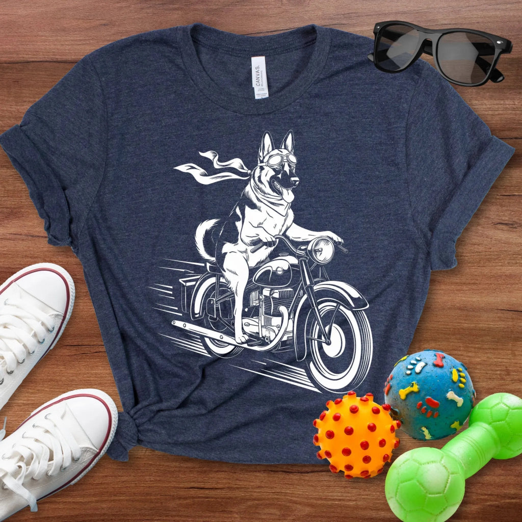 Motorcycle Shepherd Shirt - The Pawsitive Initiative