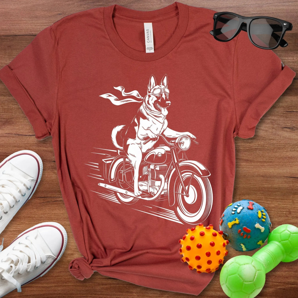 Motorcycle Shepherd Shirt - The Pawsitive Initiative