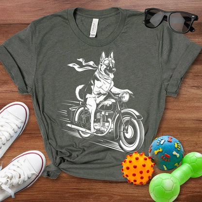 Motorcycle Shepherd Shirt - The Pawsitive Initiative