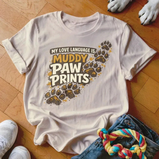 Muddy Paw Prints Shirt - The Pawsitive Initiative